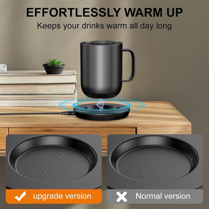 underhub Charging Coaster 2 Compatible with Embo Temperature Control Smart Mug 2 and 1 - Mug Power Cord - Charger Dock Base for Wireless Warmer Cup Accessories (Black) - Image 3